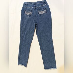 Dolls Kill x Bratz Doll Bejeweled Women's Jeans Medium Y2K Heart Pockets Denim